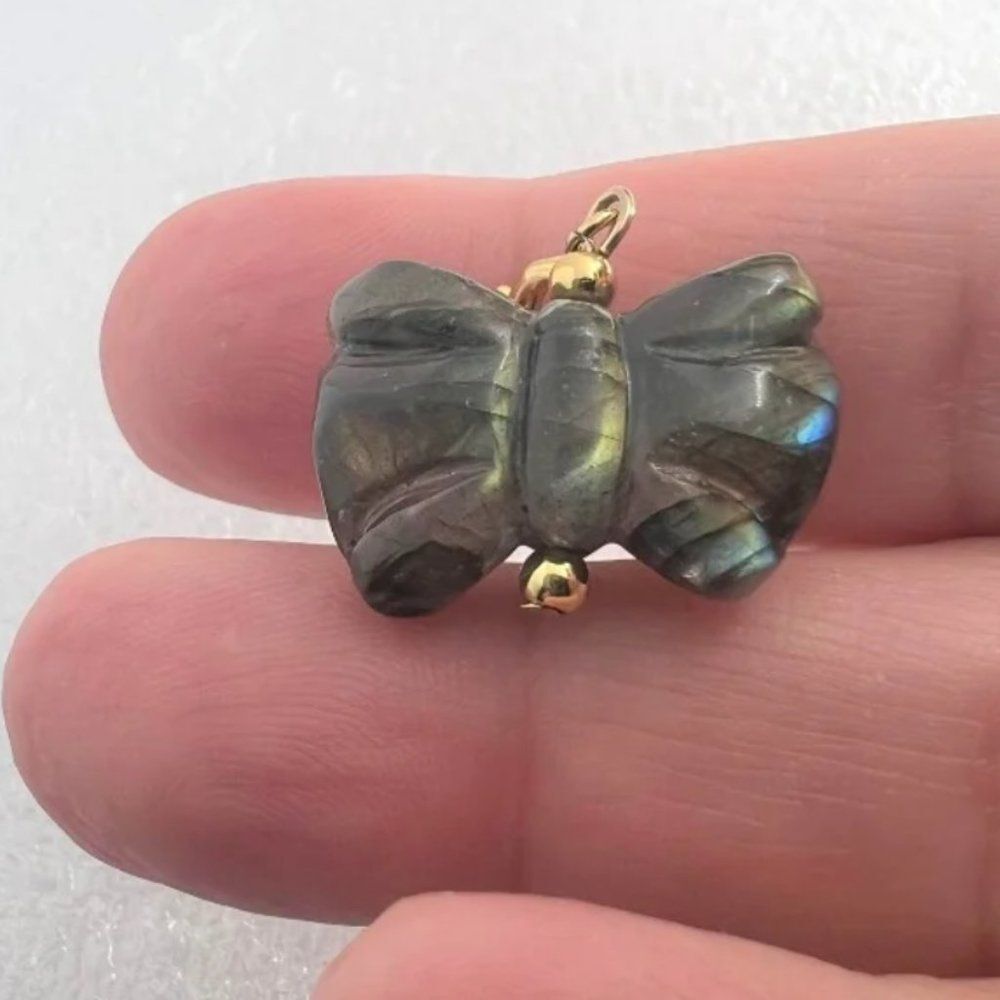 Labradorite Butterfly Pendant - NWOT